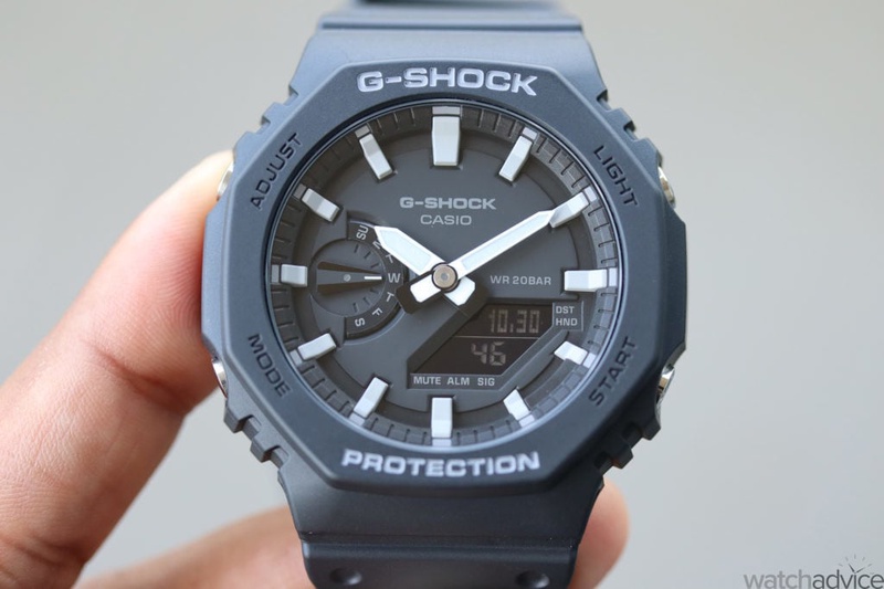 Casio GA-2100-1AER G-Shock Carbon Core Octagon Series Watch -Black : Amazon.co.uk: Watches