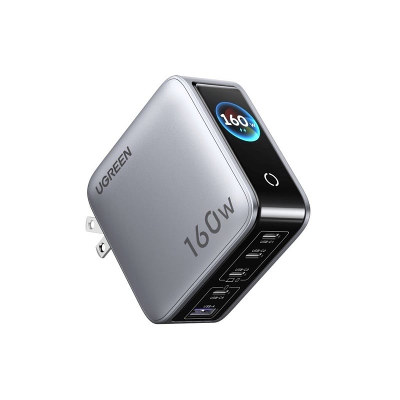 מטען UGREEN Nexode Pro 160W עם 5 יציאות ומסך באמזון ב-$59.99, משלוח חינם לישראל