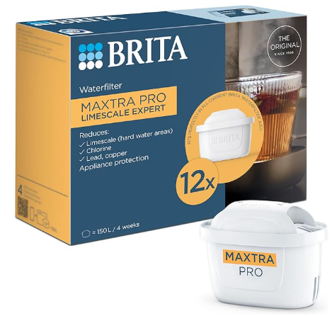 BRITA MAXTRA PRO Limescale Expert Water Filter Cartridge 12 Pack - Original BRITA Refill for Ultimate Appliance Protection, reducing impurities, Chlorine and Metals : Amazon.co.uk: Home & Kitchen