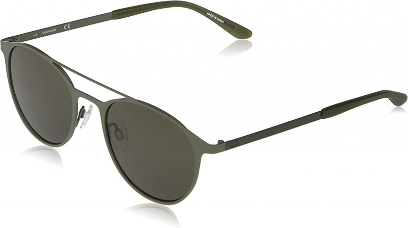 CALVIN KLEIN EYEWEAR Men's CK20138S-317 Sunglasses, Matte Dark Olive/Solid Warm Smoke, 52-20-145 : Amazon.co.uk