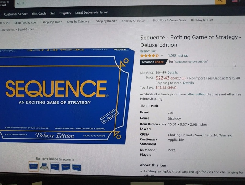 Amazon.com: Sequence - Exciting Game of Strategy - Deluxe Edition: Toys & Games