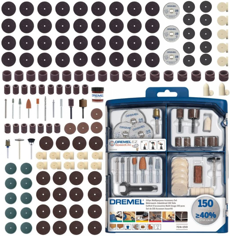 Dremel 723 EZ SpeedClic Accessory Set - 100 Rotary Tool Accessories for Cutting, Carving, Sanding, Cleaning, Grinding, Polishing, Sharpening : Amazon.co.uk: DIY & Tools