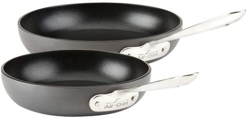 Amazon.com: All-Clad E785S264/E785S263 HA1 Hard Anodized Nonstick Dishwasher Safe PFOA Free 8 and 10-Inch Fry Pan Cookware Set, 2-Piece, Black : Everything Else