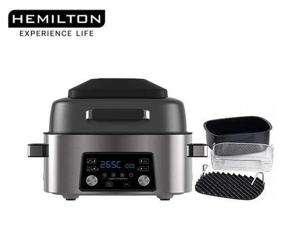 מולטי גריל חשמלי טיגון וגריל באוויר חם - המילטון | פיס פלוס - אתר ההטבות של מנויי הפיס