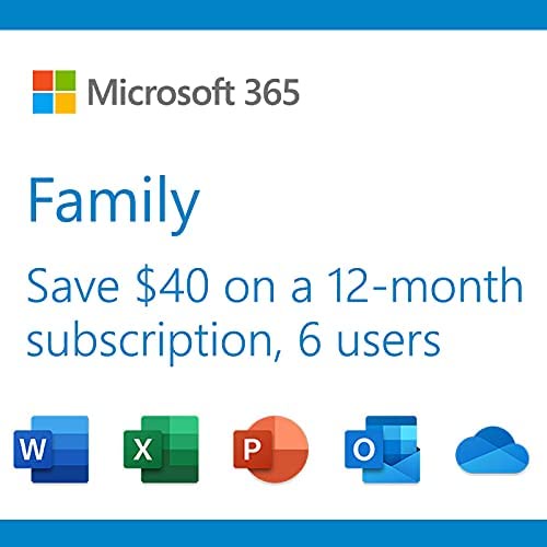 Amazon.com: Microsoft 365 Family | 12-Month Subscription, up to 6 people | Premium Office Apps | 1TB OneDrive cloud storage | PC/Mac Download: Software