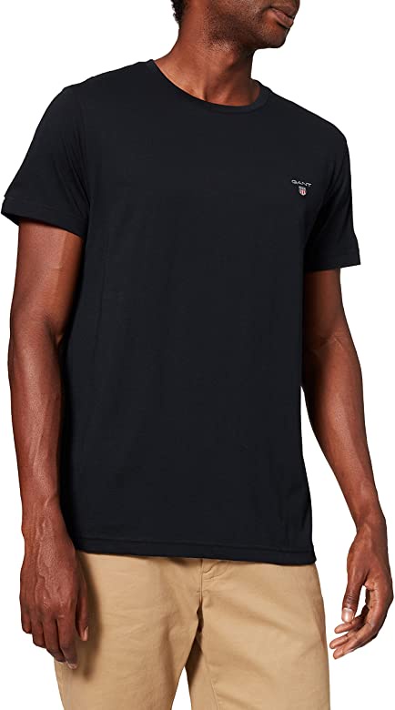 GANT Men's The Original Solid Short Sleeve Crew Neck T-Shirt : Amazon.co.uk: Clothing