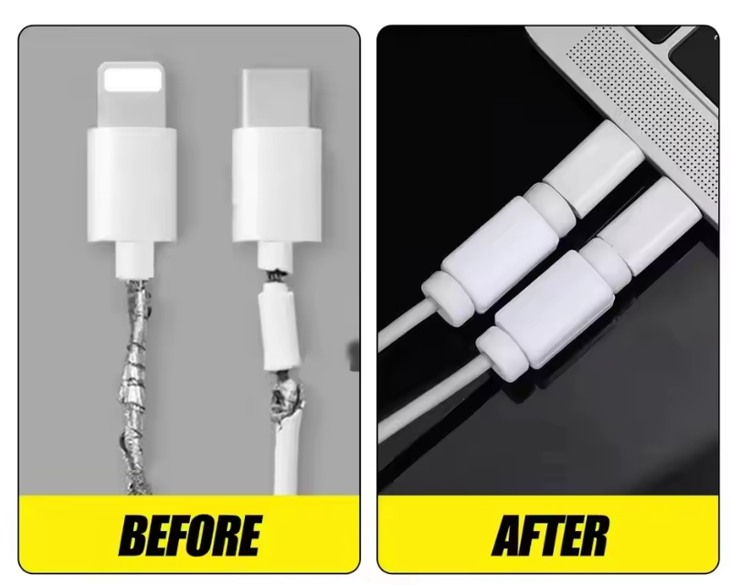 Anti Break Cable Protector Soft Silicone Cover For Apple Type C Micro USB Univerasl Charger Cord Winder Cover Wire Accessories - AliExpress 202192403