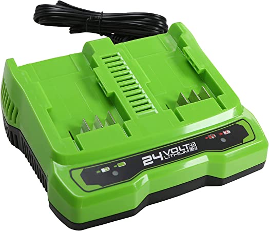 Greenworks Tools Double Slot Battery Universal Charger G24X2UC2 (Li-Ion 24 V 48 W Output Suitable for All Batteries in the 24 V Greenworks Series) : Amazon.de: Garden