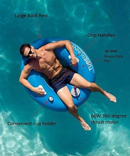 Amazon.com: PoolCandy Tube Runner Motorized Water Float, Deluxe Inflatable Swimming Pool or Water Tube, 3-Blade Propeller in Safety Grill, Battery-Powered Motor, Great for Pool, Lake, Adults, Teens, Kids: Sports & Outdoors