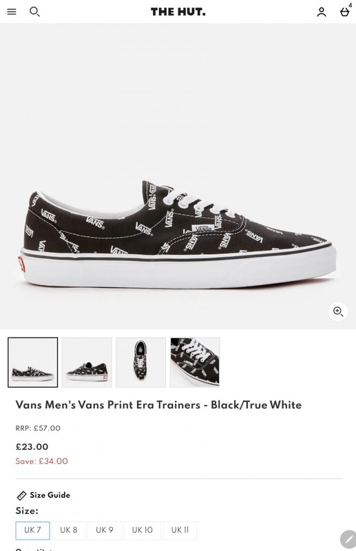 Vans Men's Vans Print Era Trainers - Black/True White | TheHut.com