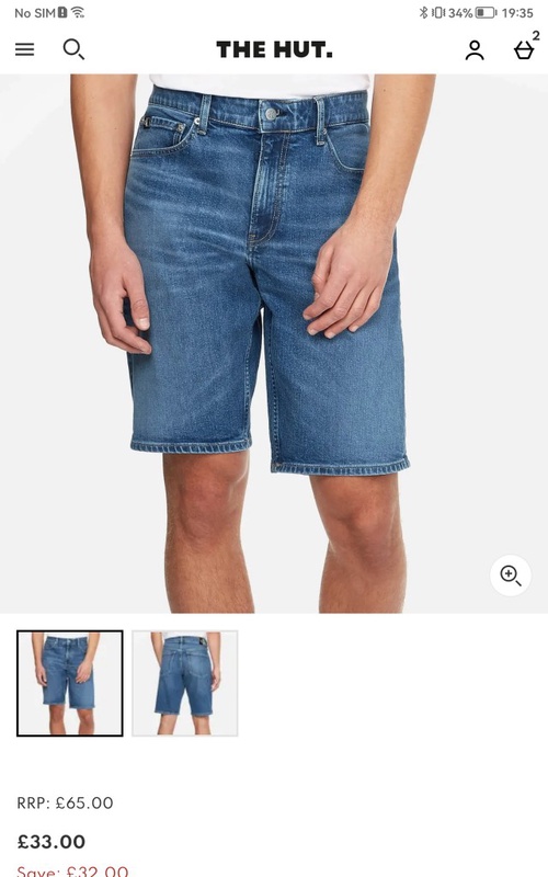 Calvin Klein Jeans Men's Regular Shorts - Denim Dark | TheHut.com