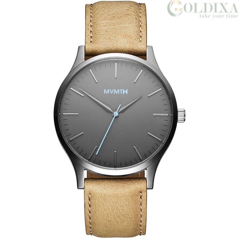 MVMT Herren Analog Quarz Uhr mit Leder Armband D-MT01-GML: Amazon.de: Uhren