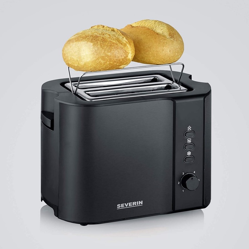 Amazon.de: SEVERIN AT 9552 Automatik-Toaster (800 W, Inkl. Brötchen-Röstaufsatz, 2 Röstkammern) schwarz/matt