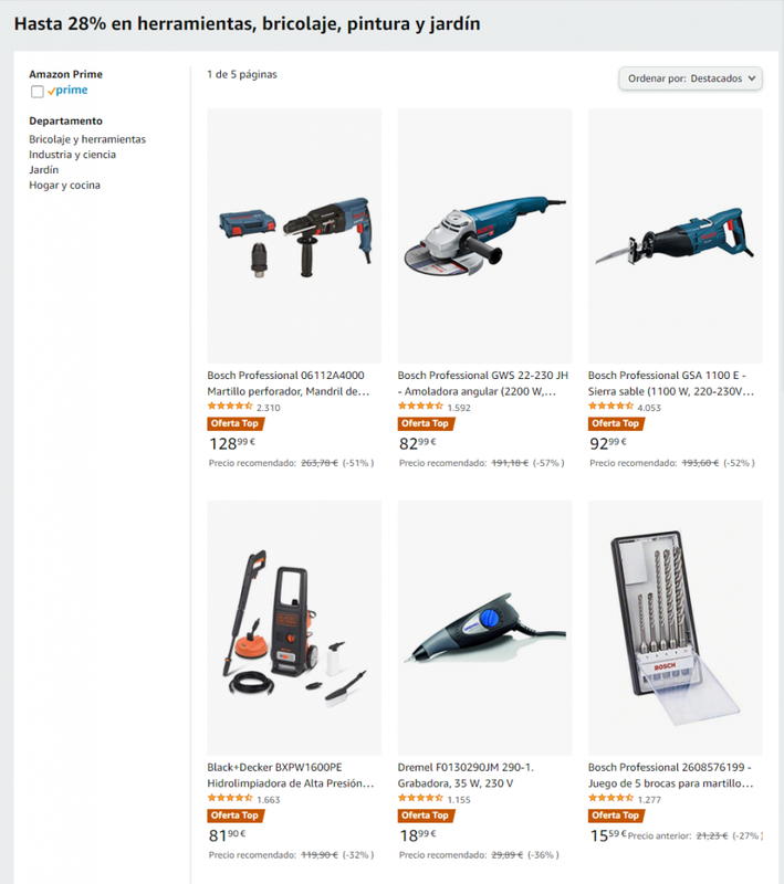 Hasta 28% en herramientas, bricolaje, pintura y jardín