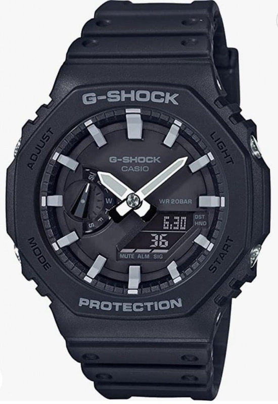 Casio GA-2100-1AER G-Shock Carbon Core Octagon Series Watch -Black : Amazon.co.uk: Fashion