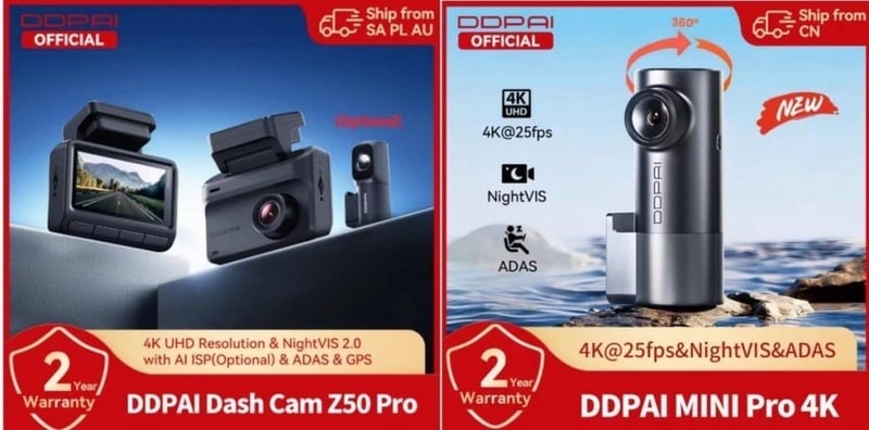 DDPai Z50 Pro & MINI Pro 4K Dash Cams