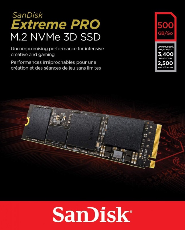 SanDisk SDSSDXPM2-500G-G25 Extreme PRO 500 GB M.2 NVMe 3D SSD, Black: Amazon.co.uk: Computers & Accessories