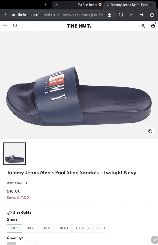 Tommy Jeans Men's Pool Slide Sandals - Twilight Navy | TheHut.com