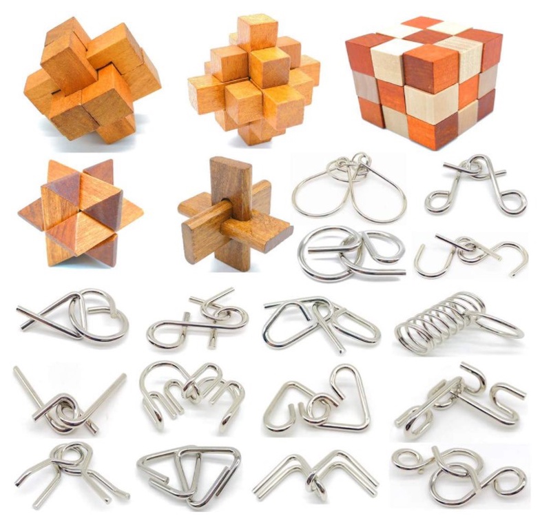 Amazon.com : Brain Teasers Metal and Wooden