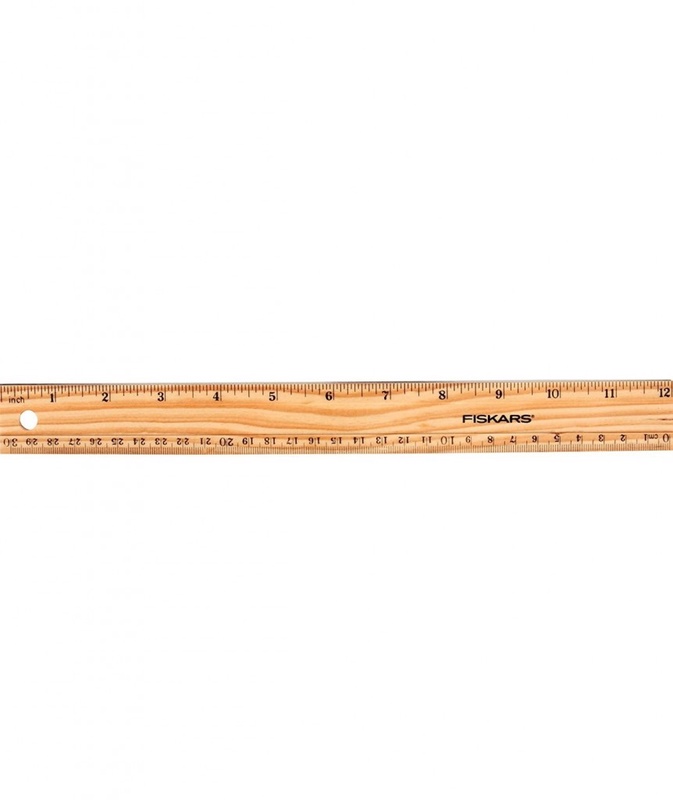 Amazon.com: Fiskars 01-005358 Back to School Supplies Wood Ruler, 12 Inch