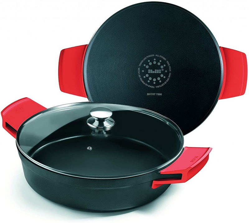 Ibili SUPERIOR TITANIO 36 Round Oven Dish with Lid, Aluminium, black, one size : Amazon.de: Home & Kitchen