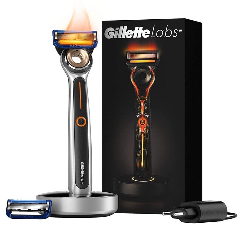Gillette Labs Heated Wet Razor with Cleaning Element 1 Handle 2 Blades Gift for Men Premium Magnetic Dock : Amazon.de: Health & Personal Care