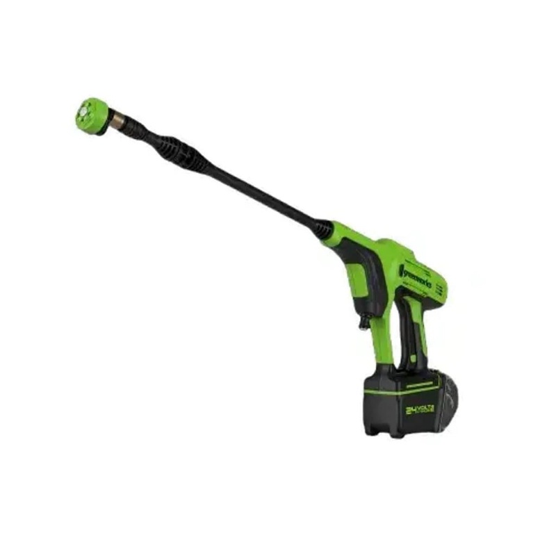 אקדח שטיפה בלחץ נטען Greenworks 24V - גרניק נייד לרכב ולבית