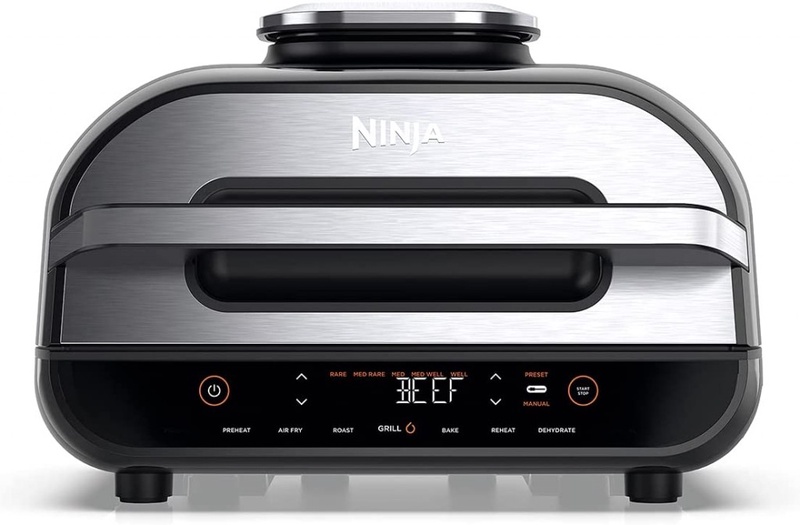 Ninja Foodi MAX [AG551EU] Parrilla y Freidora de Aire con Sonda Digital, 3.8 l, 6 Funciones de Cocción, 2460 W, 3.8 litros, Non-Stick Ceramic Coated, Gris/Plata : Amazon.es: Hogar y cocina