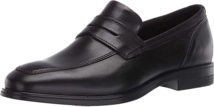 Amazon.com | ECCO Men's Queenstown Penny Loafer, Black, 6-6.5 | Loafers & Slip-Ons