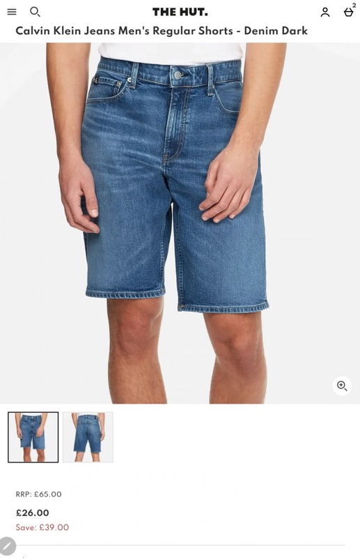 Calvin Klein Jeans Men's Regular Shorts - Denim Dark | TheHut.com