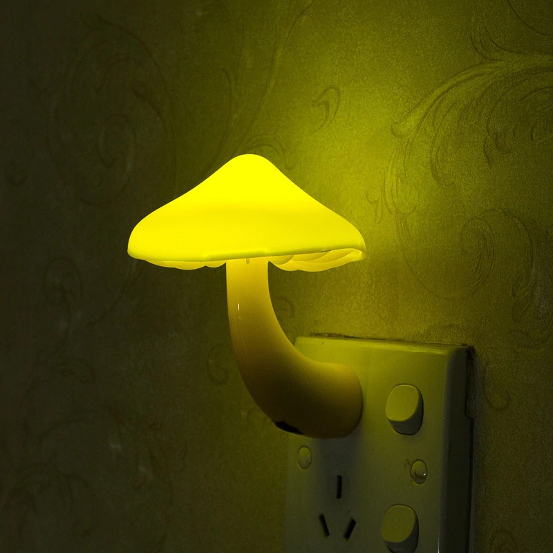 EU US Plug LED Night Light Mushroom Wall Socket Lights Lamp for Bedroom Home Decoration Light controlled Sensor lamp|led night|lamp forlamps for bedroom - AliExpress