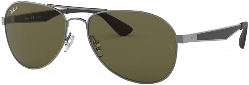 Ray-Ban Men's 0RB3549 004/9A 61 Sunglasses, Gunmetal/Polargreen: Amazon.co.uk: Clothing