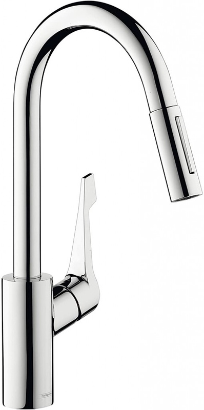 Hansgrohe Mitigeur de Cuisine Design Cento XL Col de Cygne Orientable avec Douchette Extractible Chrome 14803000: Amazon.fr: Bricolage