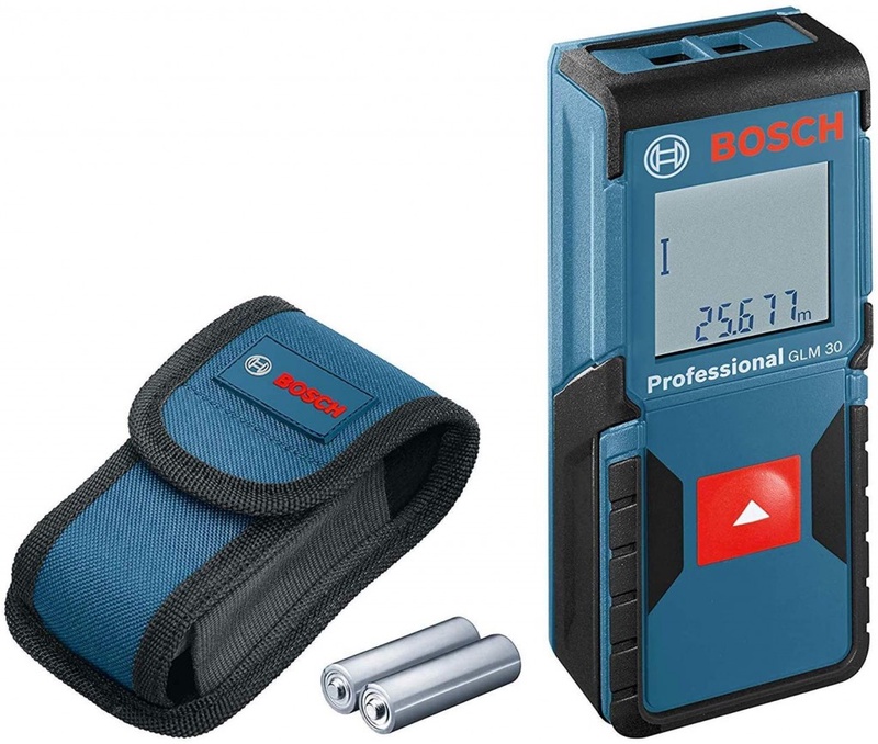 Bosch Professional Medidor láser de distancia GLM 30 (uso con un solo botón, máx. distancia: 30 m, 2 pilas de 1,5 V, funda): Amazon.es: Bricolaje y herramientas