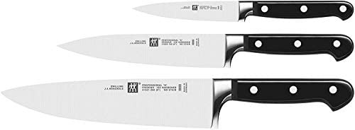 Zwilling 1002325 Messer-Set, 3-tlg., Spick-/Garniermesser, Fleischmesser, Kochmesser, Rostfreier Spezialstahl/Kunststoff-Griff, Professional S, Schwarz : Amazon.de: Küche, Haushalt & Wohnen