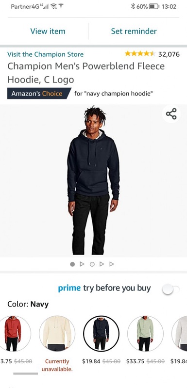 Champion mens Champion --Men's Powerblend Fleece Hoodie, C Logo Hoody, Navy, Large US at Amazon Men’s Clothing store