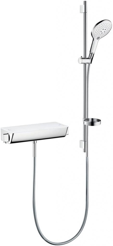 Hansgrohe 27037400 Sistema doccia esterno Vario Raindance Select S con termostatico Ecostat Comfort e asta doccia 65 cm: Amazon.it: Fai da te