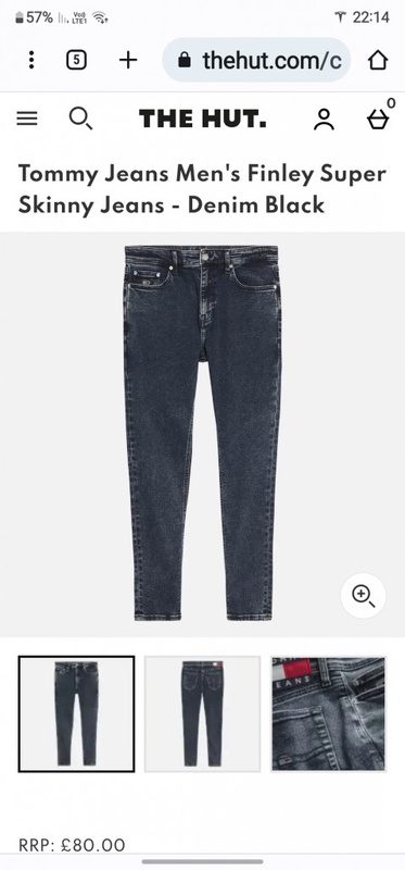 Tommy Jeans Men's Finley Super Skinny Jeans - Denim Black | TheHut.com