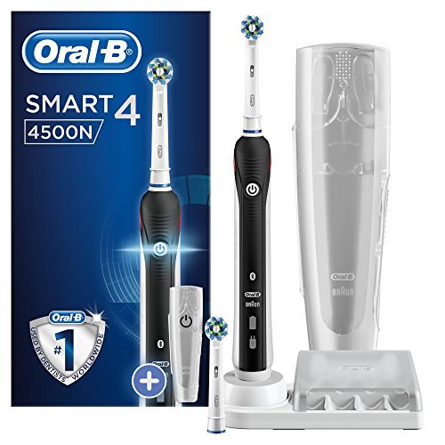 Oral-B Smart 4 4500 CrossAction Electric Toothbrush Rechargeable, 1 App Connected Handle, 3 Modes, Pressure Sensor, 2 Brush Heads, 1 Travel Case, 2 Pin UK Plug, Gift for Men/Women: Amazon.co.uk: Health & Personal Care