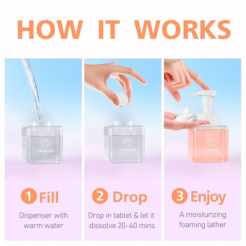 Foaming Hand Soap Tablet lavender Scents moisturizes Gently - Temu Israel