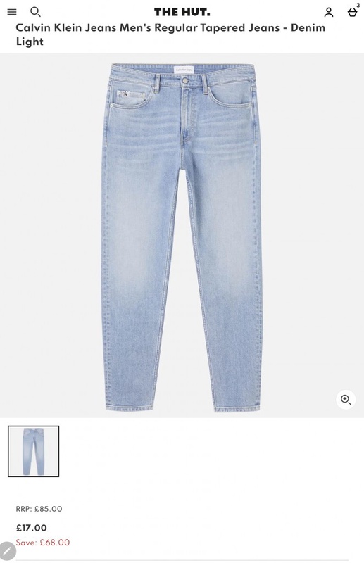 Calvin Klein Jeans Men's Regular Tapered Jeans - Denim Light | TheHut.com