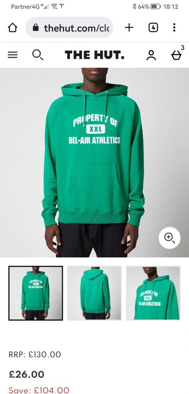 Bel-Air Athletics Men's Property Hoodie - Ivy | TheHut.com