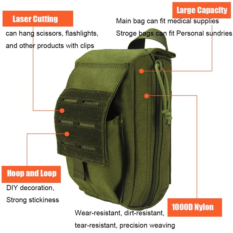 Molle טקטי העזרה הראשונה ערכות רפואי תיק חירום חיצוני צבא ציד רכב חירום קמפינג הישרדות כלי צבאי EDC פאוץ|תיקי ציד| - AliExpress
