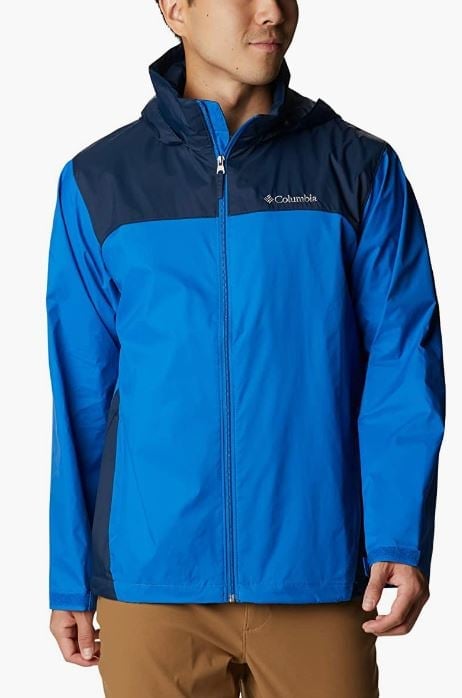 blue columbia rain jacket