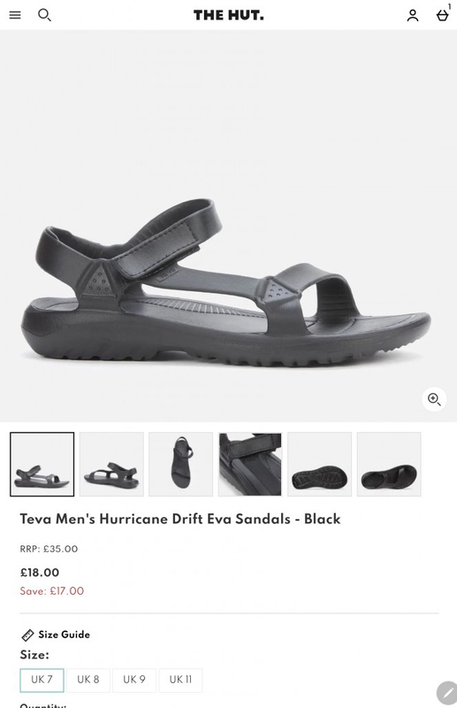 Teva Men's Hurricane Drift Eva Sandals - Black | TheHut.com