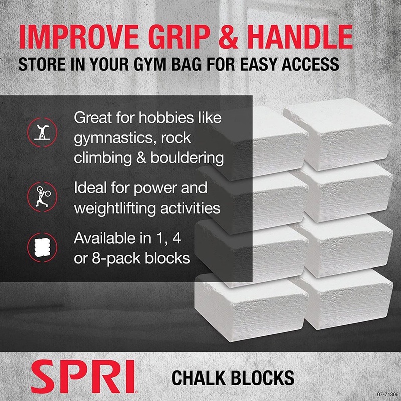 Amazon.com : SPRI Chalk Block, 2oz. (8 Pack) for Gymnastics, Rock Climbing, Bouldering, Weight-Lifting, : Sports & Outdoors