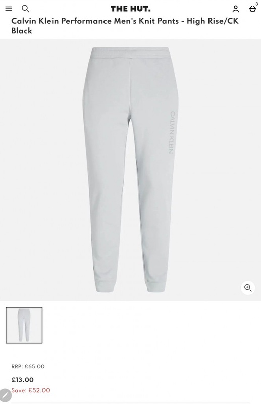 Calvin Klein Performance Men's Knit Pants - High Rise/CK Black | TheHut.com