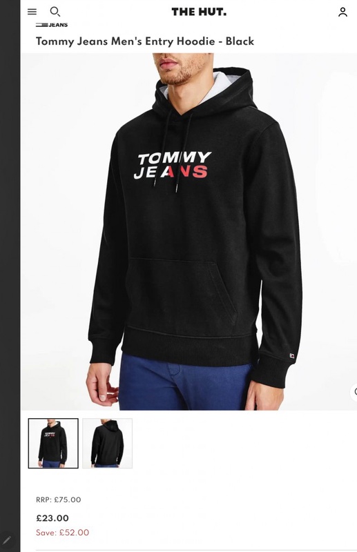 Tommy Jeans Men's Entry Hoodie - Black | TheHut.com