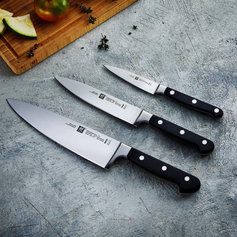 ZWILLING knife set, 3-piece., Paring knife / garnishing knife, meat knife, chef's knife, special stainless steel / plastic handle, Professional S : Amazon.de: Home & Kitchen
