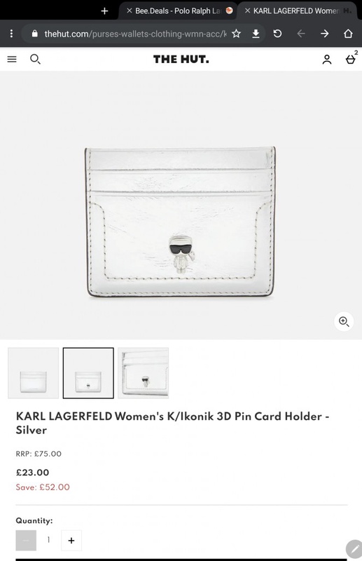KARL LAGERFELD Women's K/Ikonik 3D Pin Card Holder - Silver | TheHut.com